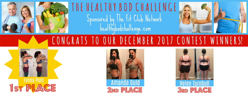 Healthy Bod Challenge Weight Loss Transformation Winners — DECEMBER 2017 | THEFITCLUBNETWORK.COM