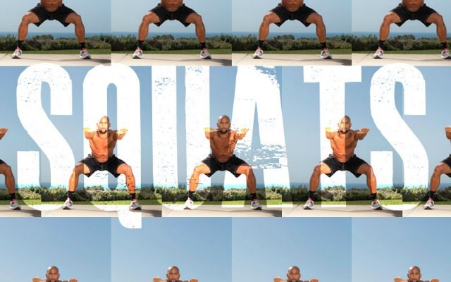 Shaun T Demonstrates How to Do a Squat