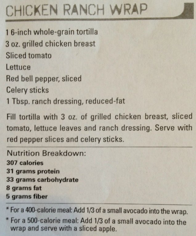 Insanity Chicken Ranch Wrap Recipe | TheFitClubNetwork.com