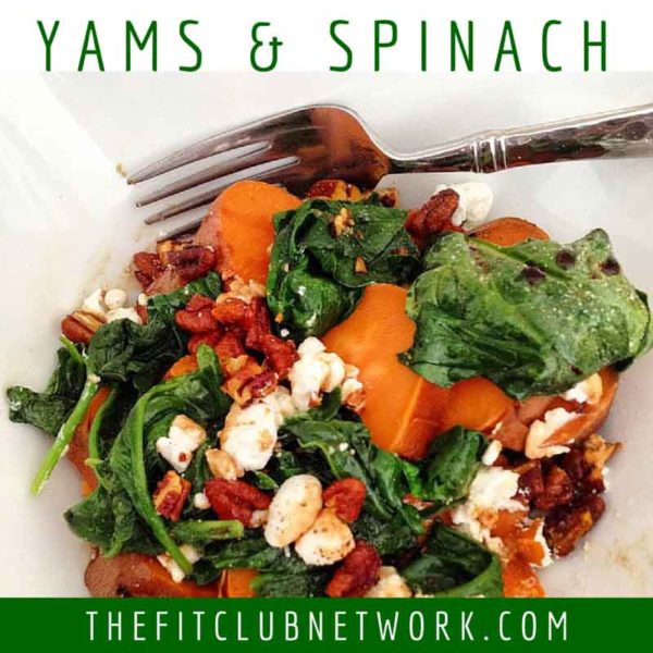 CLEAN EATING RECIPES FOR WEIGHT LOSS Yams & Spinach