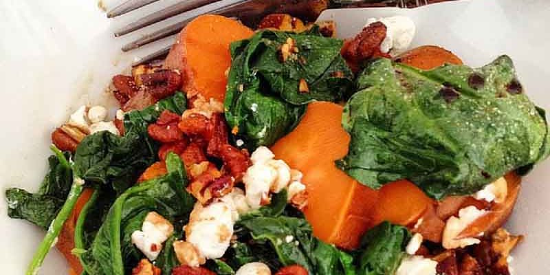 CLEAN EATING RECIPES FOR WEIGHT LOSS: Yams & Spinach