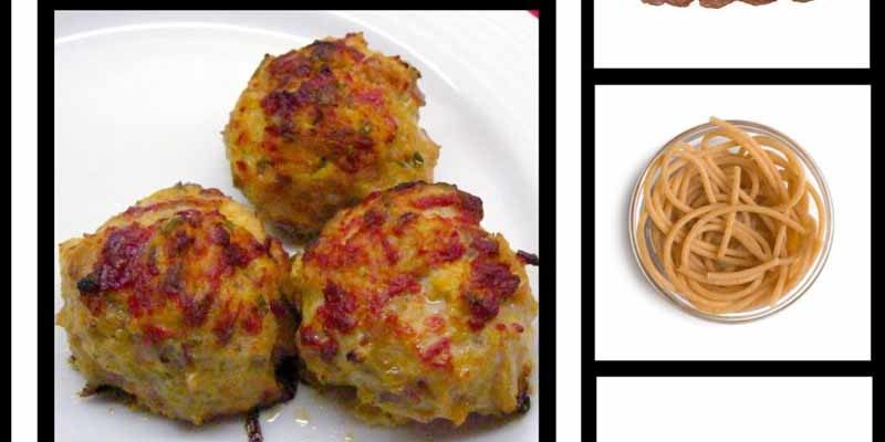 INSANITY RECIPES: Baked Chicken Meatballs with Whole Wheat Pasta