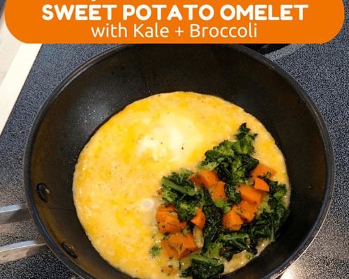 P90X RECIPES: Sweet Potato Omelet with Kale & Broccoli