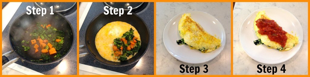 P90X RECIPES: Sweet Potato Omelet with Broccoli + Kale | by Dave Ward of TheFitClubNetwork.com