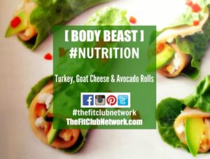 BODY BEAST LUNCH RECIPES: Turkey, Goat Cheese & Avocado Rolls | TheFitClubNetwork.com