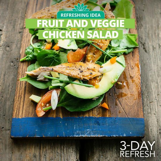 3 DAY REFRESH SALAD RECIPE: Fruit & Veggie Chicken Salad