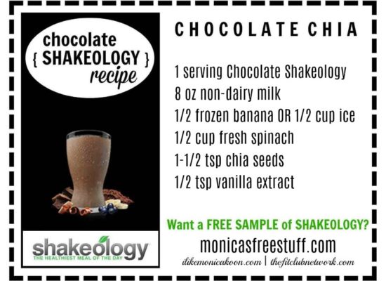 CHOCOLATE SHAKEOLOGY RECIPE: Chocolate Chia