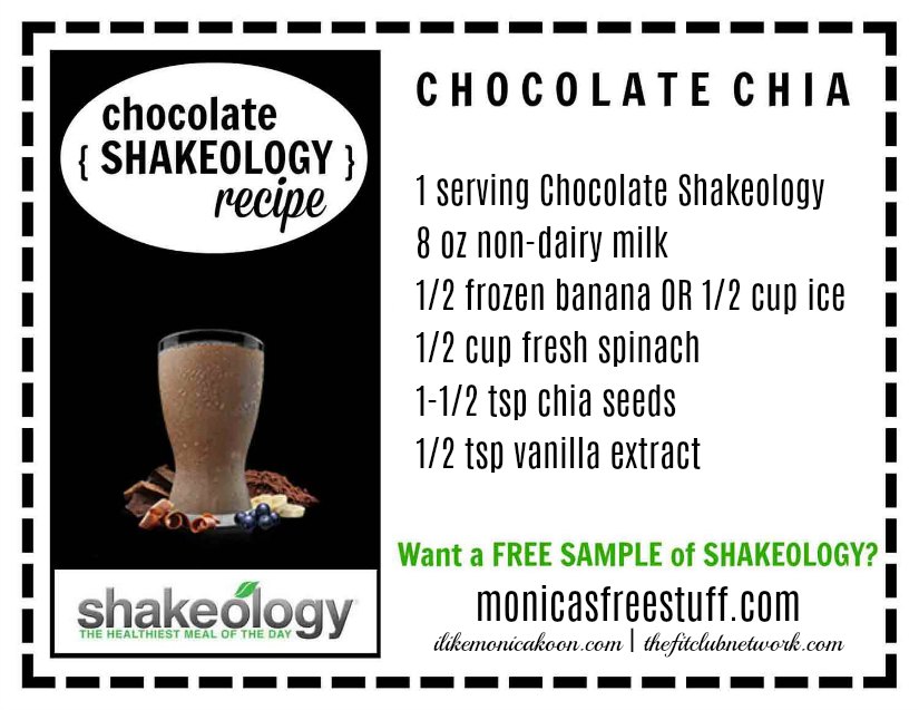 CHOCOLATE SHAKEOLOGY RECIPE: Chocolate Chia