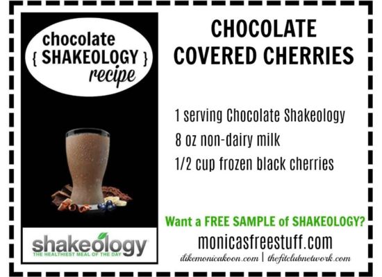 CHOCOLATE SHAKEOLOGY RECIPE: Chocolate Covered Cherries