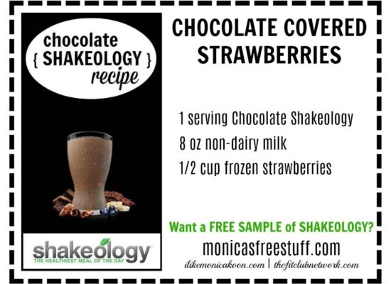 CHOCOLATE SHAKEOLOGY RECIPE: Chocolate Covered Strawberries