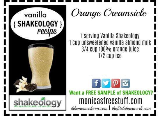 VANILLA SHAKEOLOGY RECIPE: Orange Creamsicle