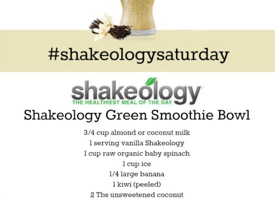 VANILLA SHAKEOLOGY RECIPE: Green Smoothie Bowl