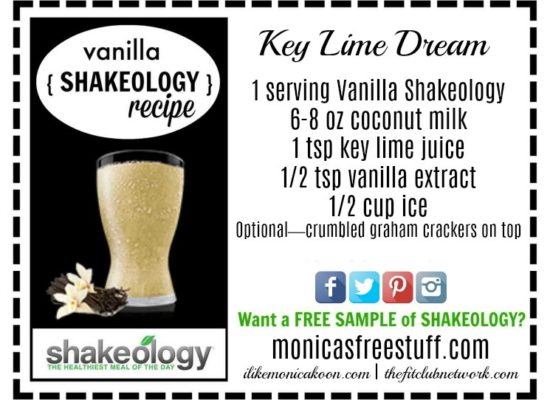 VANILLA SHAKEOLOGY RECIPE: Key Lime Dream