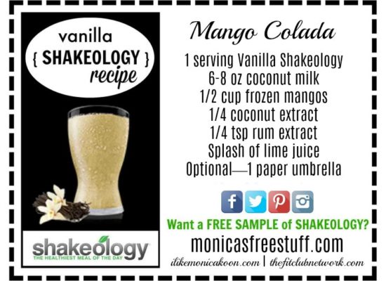 VANILLA SHAKEOLOGY RECIPE: Mango Colada