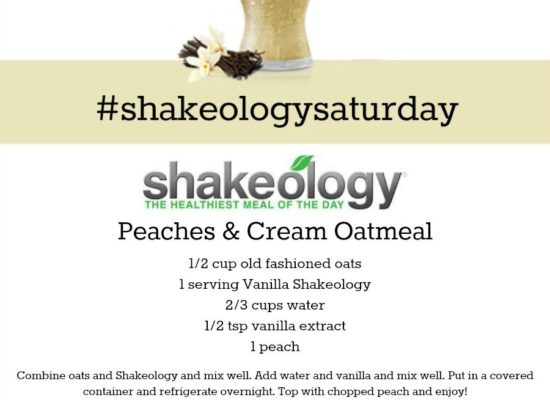 VANILLA SHAKEOLOGY RECIPE: Peaches and Cream Oatmeal