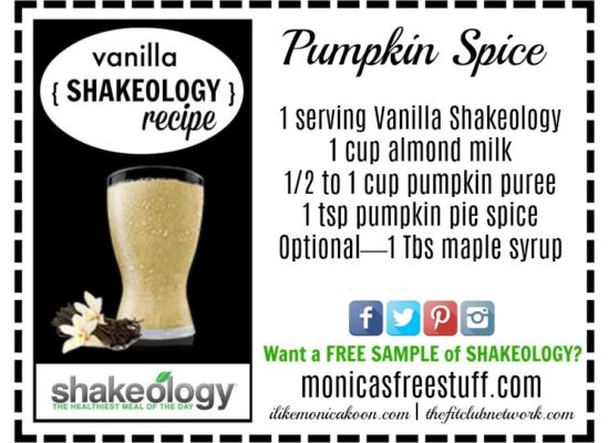 VANILLA SHAKEOLOGY RECIPE: Pumpkin Spice