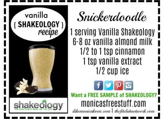 VANILLA SHAKEOLOGY RECIPE: Snickerdoodle