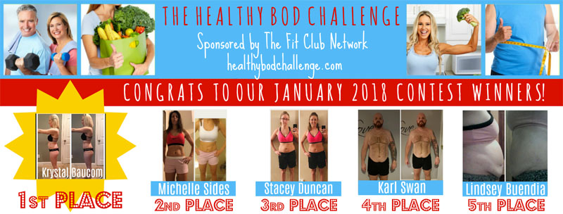 Healthy Bod Challenge Weight Loss Transformation Winners — JANUARY 2018 | THEFITCLUBNETWORK.COM