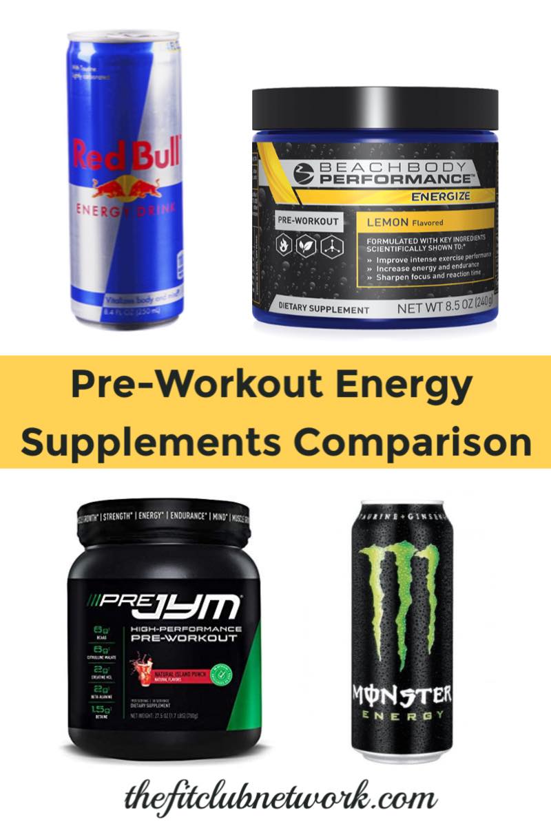 Energize Pre Workout Supplements Comparison The Fit Club Network