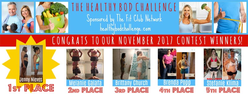 Healthy Bod Challenge Weight Loss Transformation Winners — NOVEMBER 2017 | THEFITCLUBNETWORK.COM