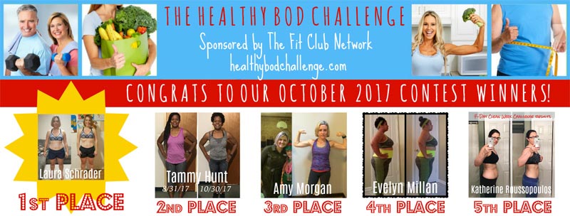 Healthy Bod Challenge Weight Loss Transformation Winners — OCTOBER 2017 | THEFITCLUBNETWORK.COM