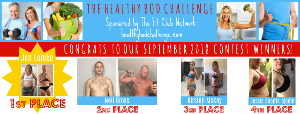 Healthy Bod Challenge Weight Loss Transformation Winners — SEPTEMBER 2018 | THEFITCLUBNETWORK.COM