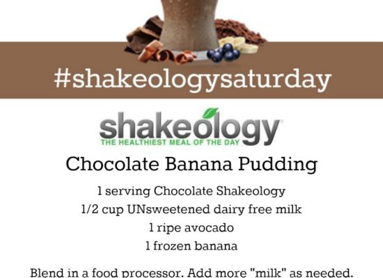 CHOCOLATE SHAKEOLOGY RECIPE: Chocolate Banana Pudding