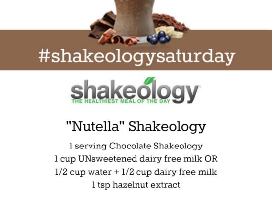 CHOCOLATE SHAKEOLOGY RECIPE: Nutella Shakeology