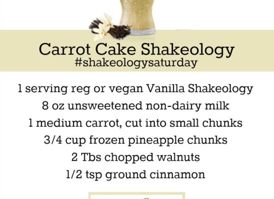 VANILLA SHAKEOLOGY RECIPE: Carrot Cake