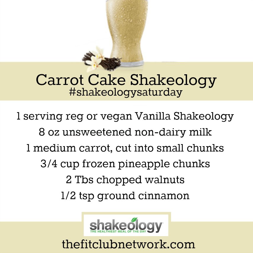 VANILLA SHAKEOLOGY RECIPE: Carrot Cake