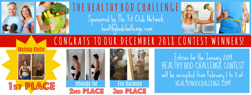 Healthy Bod Challenge Weight Loss Transformation Winners — DECEMBER 2018 | THEFITCLUBNETWORK.COM