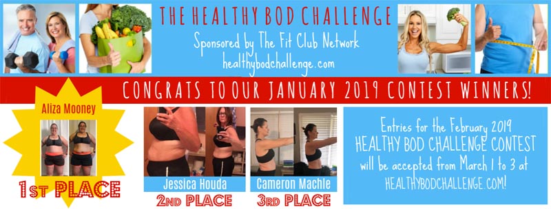 Healthy Bod Challenge Weight Loss Transformation Winners — JANUARY 2019