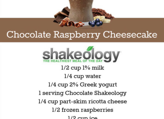 CHOCOLATE SHAKEOLOGY RECIPE: Chocolate Raspberry Cheesecake
