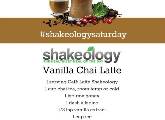 CAFE LATTE SHAKEOLOGY RECIPE: Vanilla Chai Latte