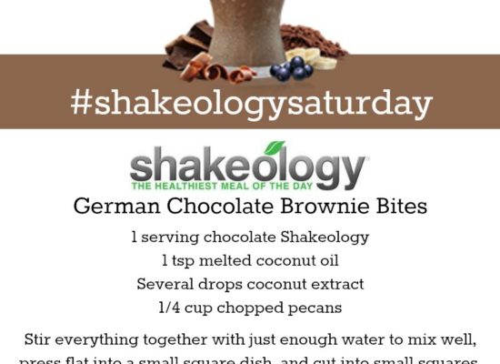 CHOCOLATE SHAKEOLOGY RECIPE: German Chocolate Brownie Bites