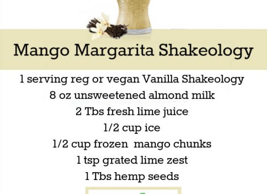 VANILLA SHAKEOLOGY RECIPE: Mango Margarita