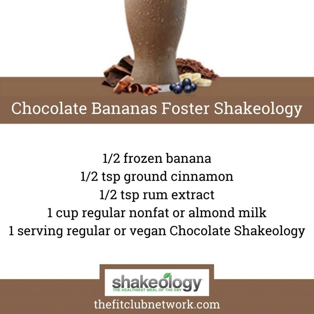 CHOCOLATE SHAKEOLOGY RECIPE: Bananas Foster