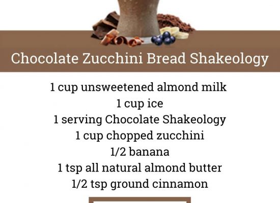 CHOCOLATE SHAKEOLOGY RECIPE: Chocolate Zucchini Bread