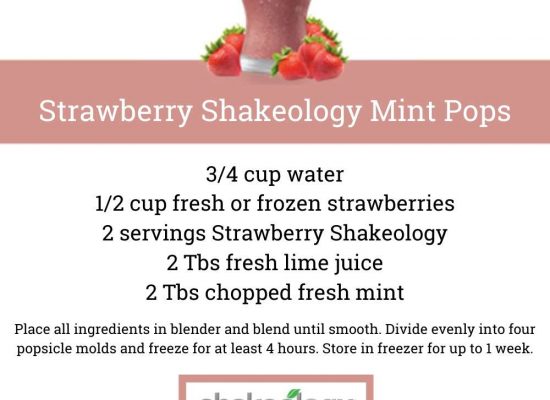 STRAWBERRY SHAKEOLOGY RECIPE: Mint Pops