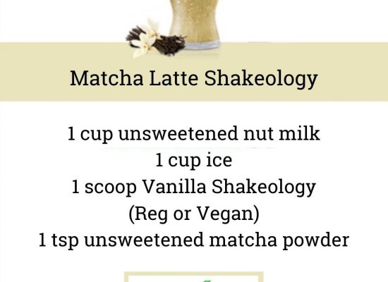VANILLA SHAKEOLOGY RECIPE: Matcha Latte