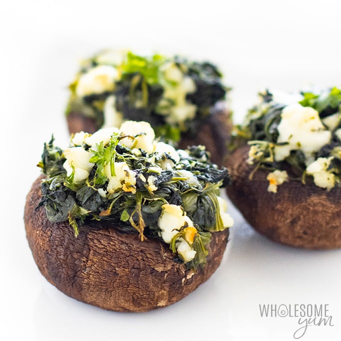 Low Carb Spinach Stuffed Mushrooms | THEFITCLUBNETWORK.COM