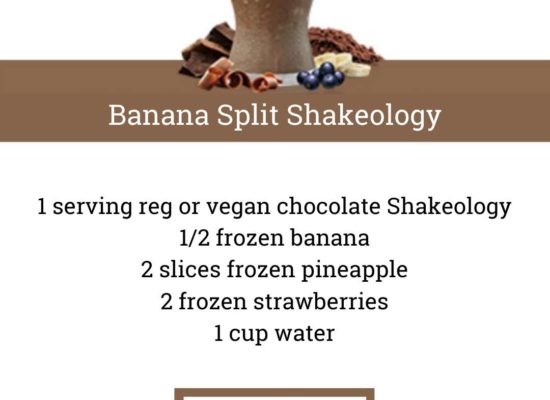 CHOCOLATE SHAKEOLOGY RECIPE: Banana Split