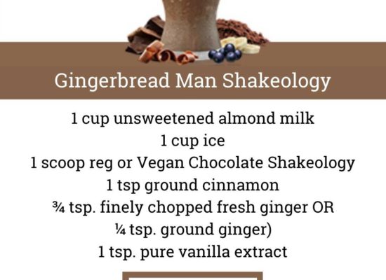 CHOCOLATE SHAKEOLOGY RECIPE: Gingerbread Man