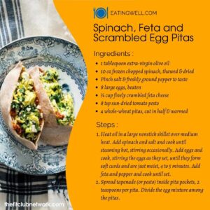 Spinach, Feta & Egg Pita